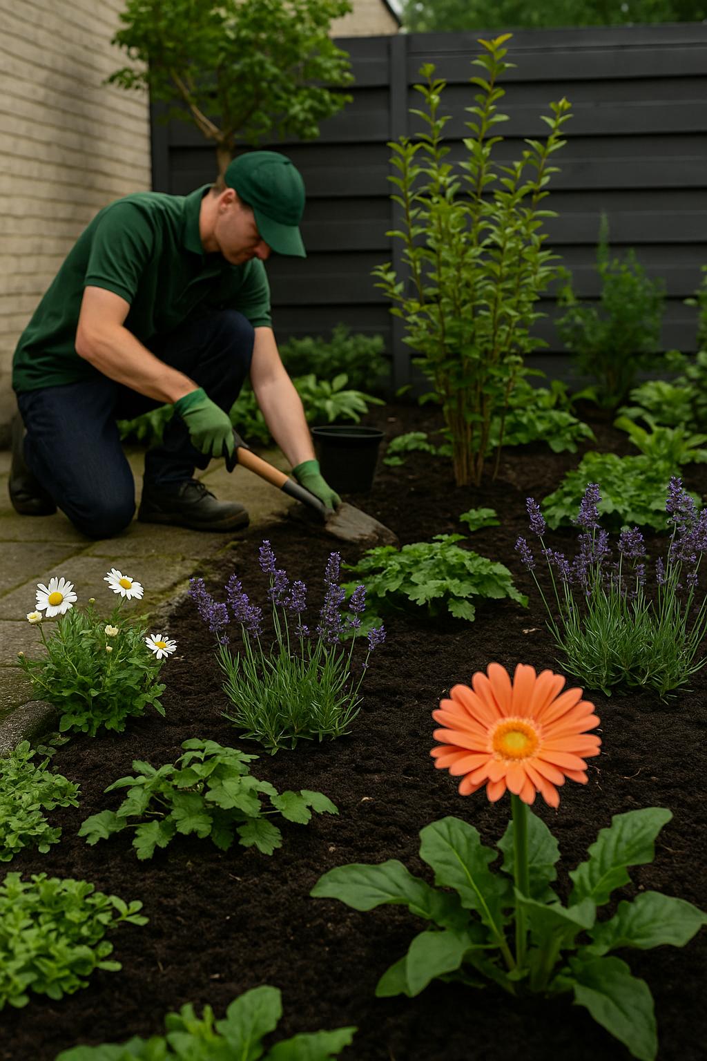 Tuinman aan het werk